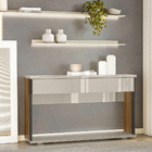 Kit Aparador Para Sala 02 Gavetas Amber Com Espelho Caribe Fr