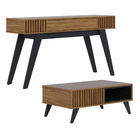 Kit Aparador Para Sala De Estar Com Mesa De Centro Delta 1 Ga