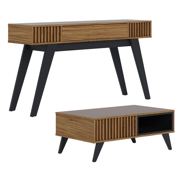 Kit Aparador Para Sala De Estar Com Mesa De Centro Delta 1 Ga