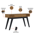 Kit Aparador Para Sala De Estar Com Mesa De Centro Delta 1 Ga