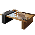 Kit Aparador Para Sala De Estar Com Mesa De Centro Espelhada