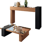 Kit Aparador Para Sala De Estar Com Mesa De Centro Espelhada