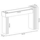 Kit Aparador Para Sala De Estar Com Mesa De Centro Espelhada