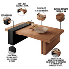 Kit Aparador Para Sala De Estar Com Mesa De Centro Lord B01 N