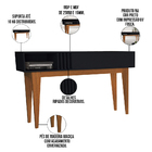 Kit Aparador Para Sala De Estar Greta Com Espelho Caribe Pret