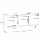 Kit Aparador Para Sala De Estar Valentim Com Mesa De Centro N