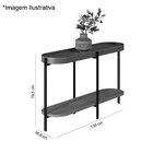 Kit Aparador Para Sala E Mesa De Centro Arredondada Mônica Na