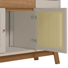 Kit Aparador Sala De Estar 01 Gaveta Lucca Espelho Adnet Frei