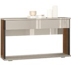 Kit Aparador Sala De Estar 02 Gavetas Amber Espelho Adnet Fre