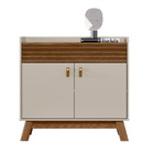 Kit Aparador Sala De Estar 2 Portas Lauren E Espelho Adnet Fr