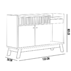 Kit Aparador Sala De Estar 2 Portas Mateo Com Espelho Adnet F