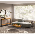 Kit Aparador Sala De Estar Com Mesa Centro E Mesa Canto Caram