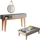 Kit Aparador Sala De Estar Greta Mesa De Centro Nala Com Espe