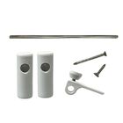 Kit Aparadores Com Haste De Inox Para Sacadas Branco40cm