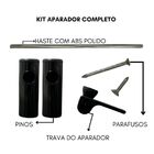 Kit Aparadores Com Haste De Inox Para Sacadas Preto40cm
