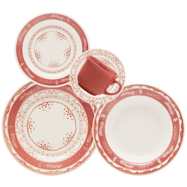 Kit Aparelho Jogo Jantar 10 Pessoas 50 Peças Arabesco Oxford