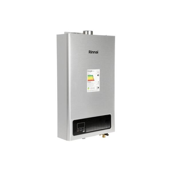 Kit - Aquecedor Rinnai 15 Litros E15 Feh Prata - Glp (digital