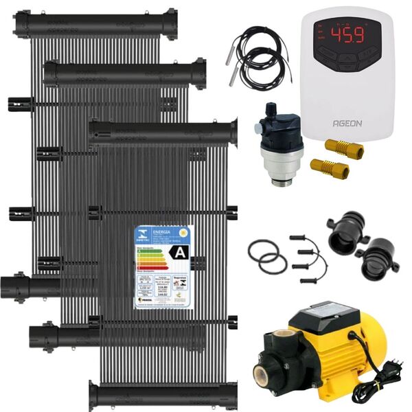 Kit Aquecedor Solar Para Piscinas De Até  04m² Ou 06 Mil Litr