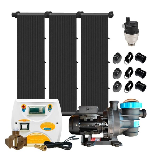 Kit Aquecedor Solar Piscina 30m² 42.000l + Bomba - Sodramar