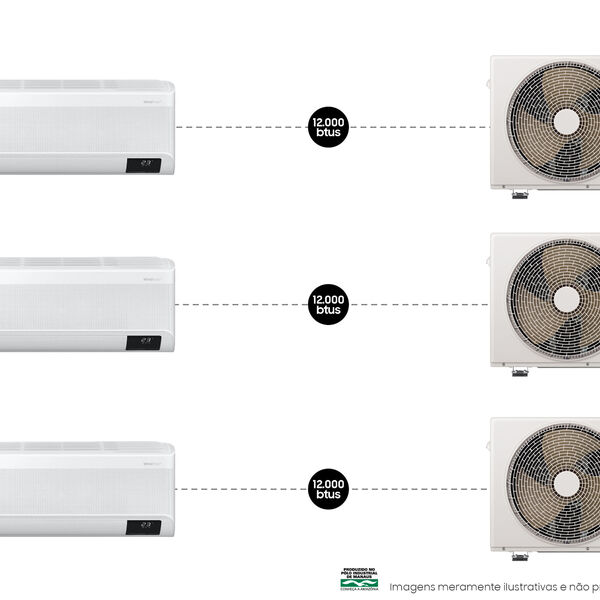 Kit Ar Condicionados Split Inverter Samsung Windfree Connect
