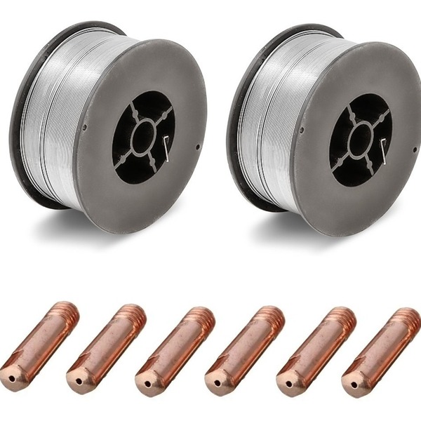 Kit Arame Solda Mig Revestido Uso Sem Gás 0,8mm E71t-sg Rolo