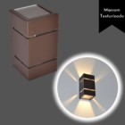 Kit Arandela 2 Focos E Frisos Marrom (il1803) + Lâmpada G9