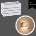 Kit Arandela Branca 3 Frisos 2 Fachos + Lâmpada G9 Bq 3000k