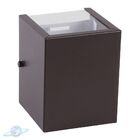 Kit Arandela Marrom Quadrada 2 Fachos + Lâmpada G9 Bf 6000k