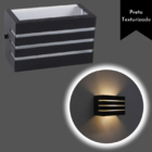 Kit Arandela Preta 3 Frisos 2 Fachos + Lâmpada G9 Bq 3000k