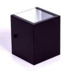 Kit Arandela Preta Quadrada 2 Fachos + Lâmpada G9 Bq 3000k