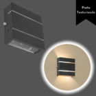 Kit Arandela Preta Slim 2 Frisos 2 Fachos + Lâmpada G9 Bq 300