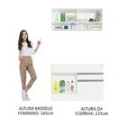 Kit Área De Serviço 120cm Com Armário E Balcão Branco Madesa