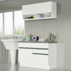 Kit Área De Serviço 120cm Com Armário E Balcão Branco Madesa