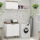 Kit Área De Serviço Acquaflex 100% Mdf Com Armário, Balcão E