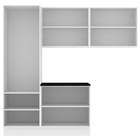 Kit Área De Serviço Madesa Acordes 100% Mdf Com Armário, Balc