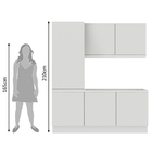 Kit Área De Serviço Madesa Acordes 100% Mdf Com Armário E Bal