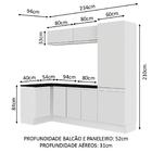 Kit Área De Serviço Madesa Acordes 100% Mdf Com Armário E Bal