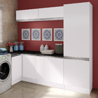 Kit Área De Serviço Madesa Acordes 100% Mdf Com Armário E Bal