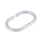 Kit Argolas para Cortina de Banheiro ABS Prata Sensea