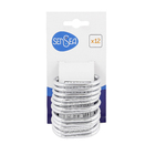 Kit Argolas para Cortina de Banheiro ABS Prata Sensea