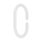 Kit Argolas para Cortina de Banheiro Branco Sensea