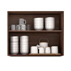 Kit Armário Aéreo 120cm Com Vidro E Armário Aéreo 80cm 2 Port