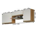 Kit Armario Aereo 3 Peças 234 Cm Plla