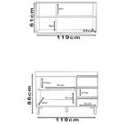 Kit Armario Aereo 3 Portas E Balcao 119cm Plla