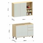 Kit Armário Aéreo Com Nicho E Balcão De Pia 120 Cm Aurora Cin