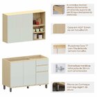 Kit Armário Aéreo Com Nicho E Balcão De Pia 120 Cm Aurora Cin