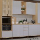 Kit Armário Aéreo Com Nicho E Balcão De Pia 120 Cm Aurora Cin