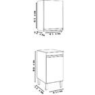 Kit Armario Aereo E Balcao 1 Porta 45cm Plla