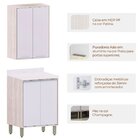 Kit Armário Aéreo E Balcão 2 Portas 60 Cm Atenas  Cinza Crist