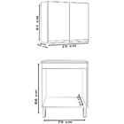 Kit Armario Aereo E Balcao 2 Portas 70cm Plla